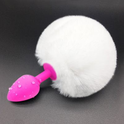 Fluffy Plush Rabbit Tail Anal plug (3 Colors)