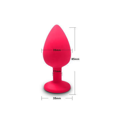 Soft Silicone Anal Plug and 1 speed Battery Operated Waterproof Mini-Vibrator (Several Package Variants)