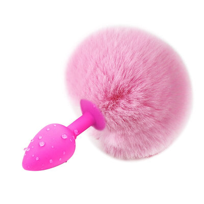 Fluffy Plush Rabbit Tail Anal plug (3 Colors)