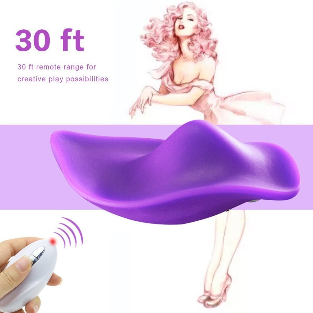 Wireless Remote, Wearable, Rechargeable Clitoral Quiet Stimulator (Remote Control Requires one AAA Battery) (Two Colors)