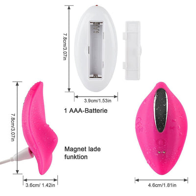 Wireless Remote, Wearable, Rechargeable Clitoral Quiet Stimulator (Remote Control Requires one AAA Battery) (Two Colors)