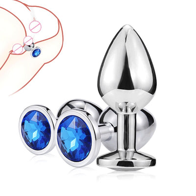 Stainless Steel Anal Plugs (Various Colors and Sizes) (Non-Vibrating)