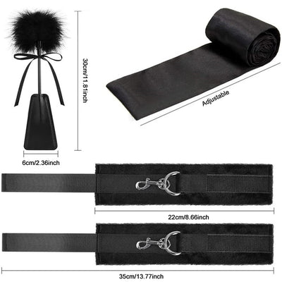 BDSM Fantasy Restraint Kits with different materials Nylon, Velcro, Synthetic Leather (Various pieces, colors and prices)