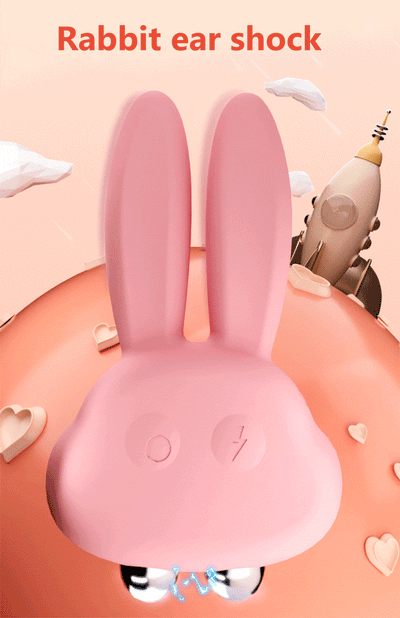 Rechargeable Bunny Ears Vibrator with electric shock