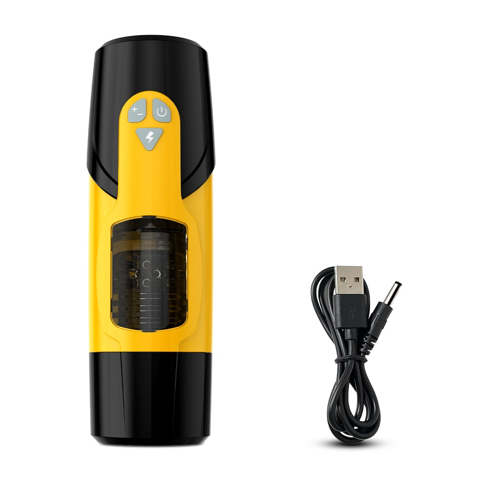 Blow Job with suction and moaning sounds with audio headphone jack features, It is rechargeable, has 7 Rotating modes, 3 Thrusting, with 7 Variable Speeds with one button that reaches high speed immediately (breakout button) (2 colors)