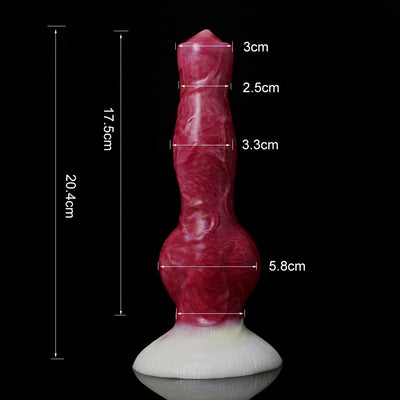 Large Dog Knot Ejacultion Dildo With Sucker Spray Liquid Function Red Silicone Squirting Penis Sex Toys - toys-3366