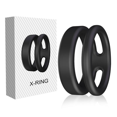 Silicone Dual Cock Ring To Help Delay Premature Ejaculation.  Results May Vary.