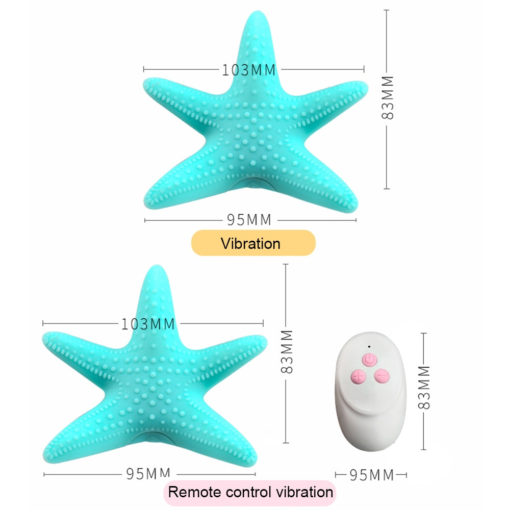 Wearable, Rechargeable, With or Without Wireless Remote control Sea Shell Vibrators, use on Nipples/G-Spot/Clitoris.