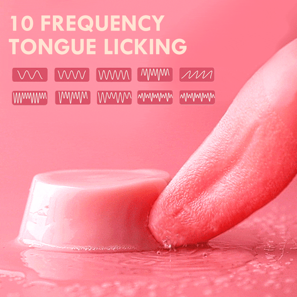 10 Frequency Mode, Waterproof, Tongue Licking Vibrator/Stimulator For Nipples, Testicles, G-Spot, Clitoris, Anal, Ears, Etc.