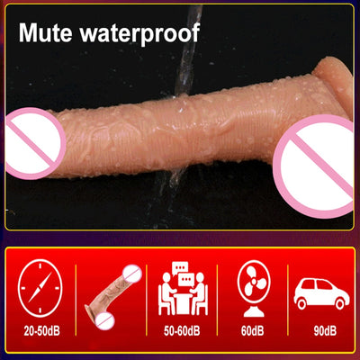 Rechargeable Waterproof Heated Realistic Dildo With Suction Cup with Remote Control