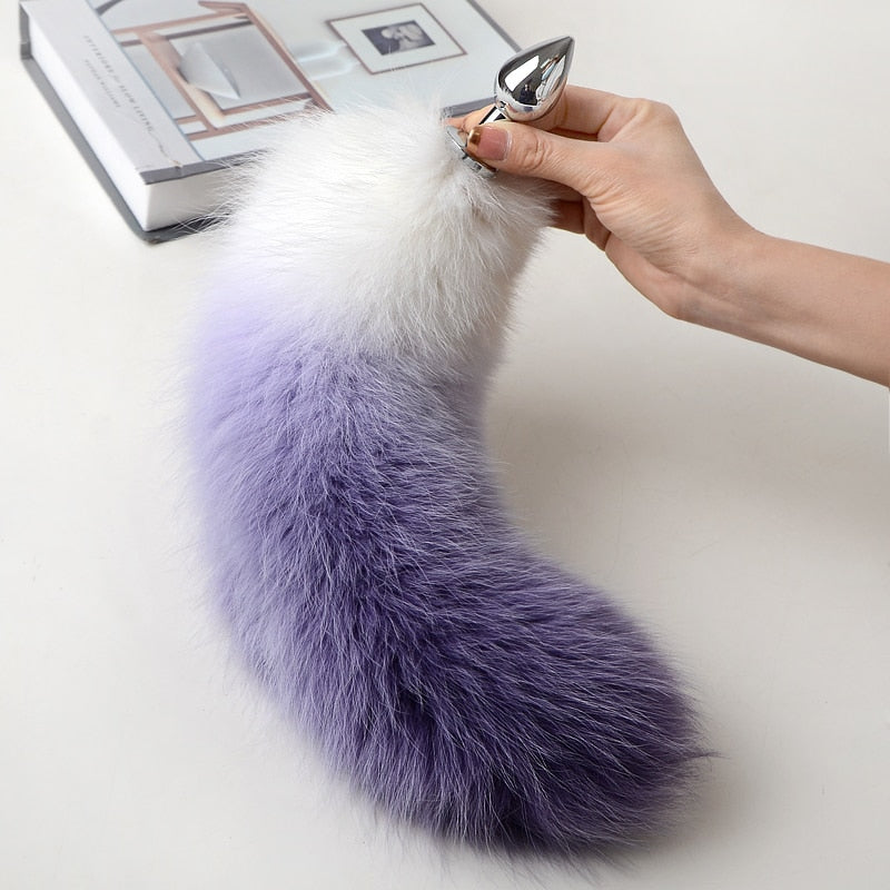 Fox Tail Anal Plug BDSM Erotic Sexy Cosplay (Various Colors and Size Plugs)