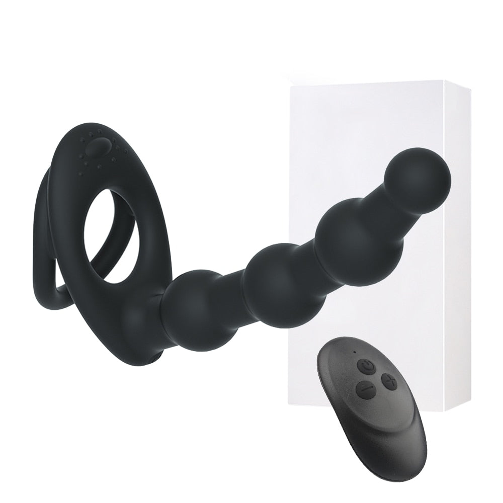 Double Penetration Strap on Anal Vibrator For Couples Dildo Vibrator Sex Toys for Woman - toys-3366