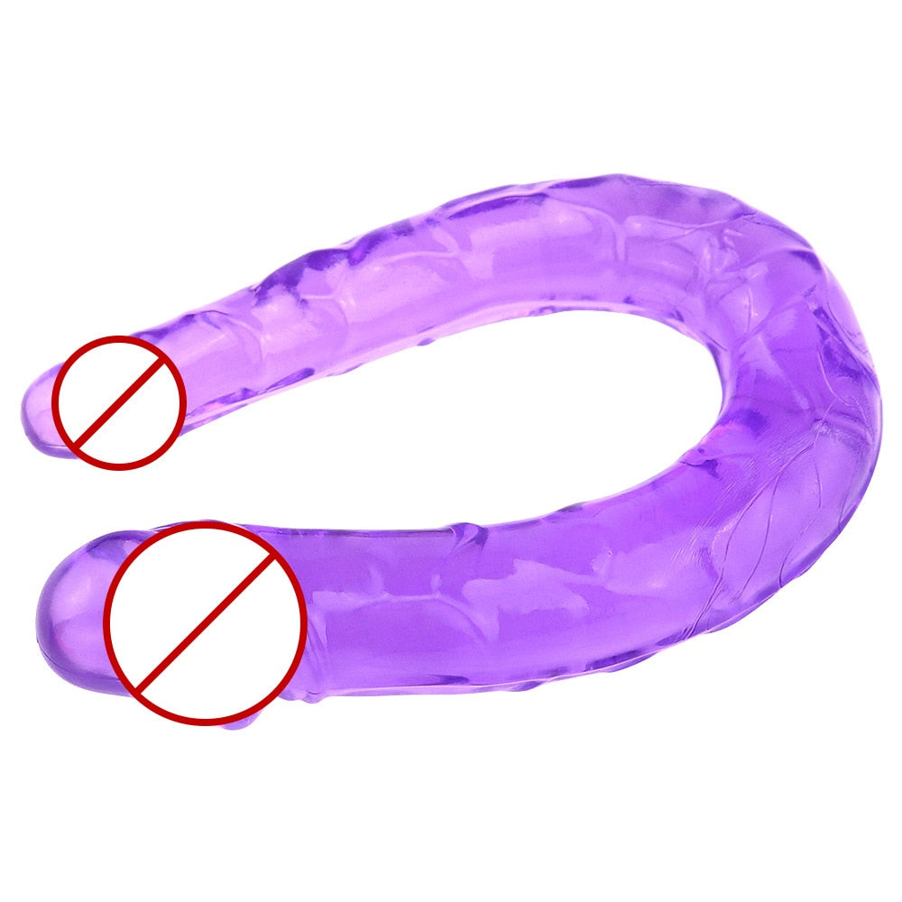 U-Shaped Double-End Penis Dildo.  (Various Colors)
