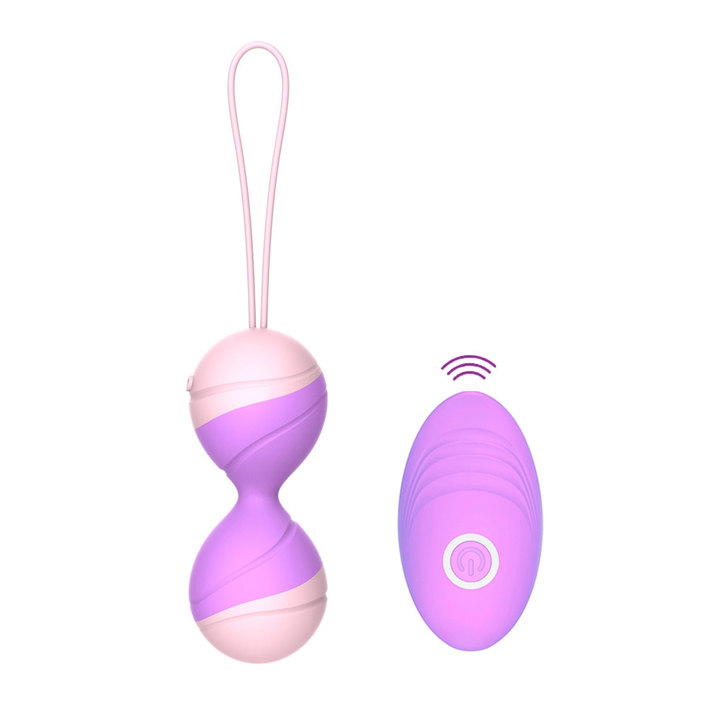 Vibrations à 10 fréquences, vibromasseur en silicone à boule vaginale télécommandée sans fil.