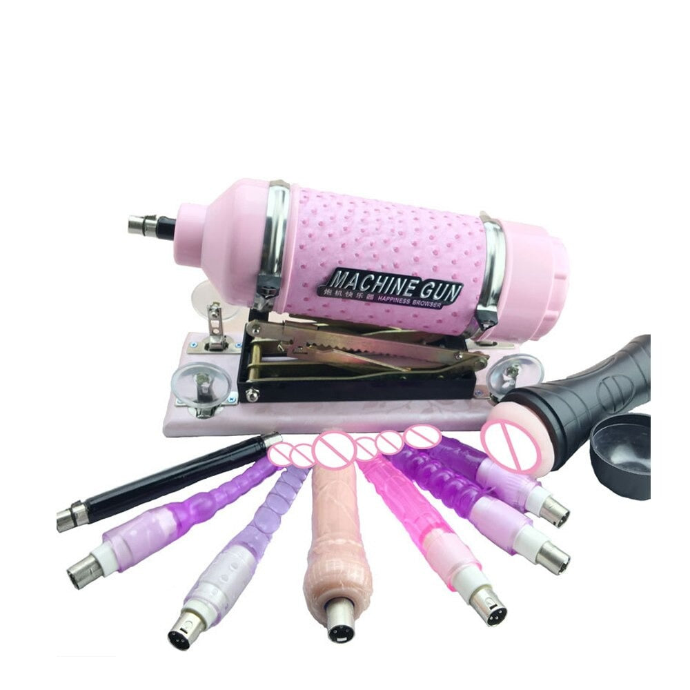 Cannon Sex Machine with Male Masturbator Cup and  Big Dildos Automatic Love Machines.  (Various Colors and Packages Available With Different Attachments)