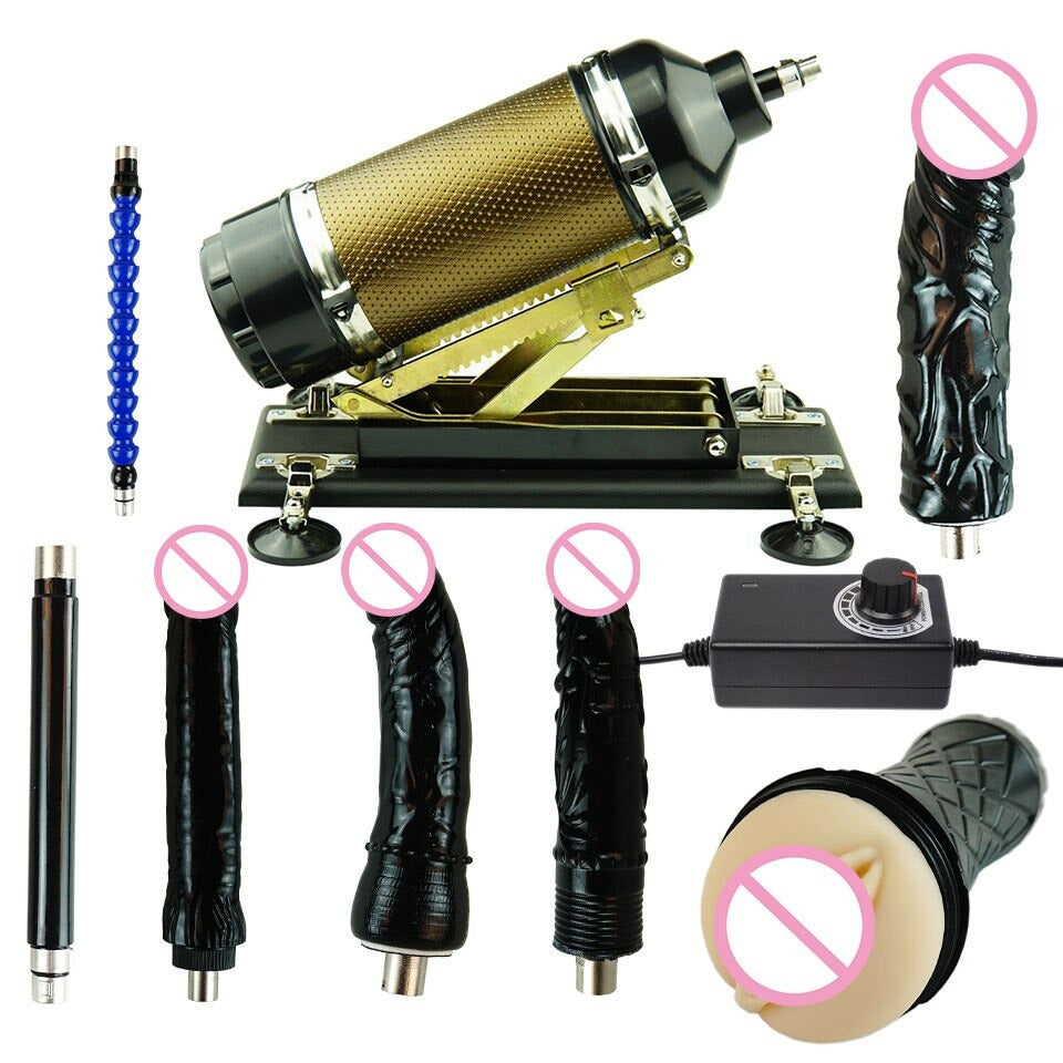 Cannon Sex Machine with Male Masturbator Cup and  Big Dildos Automatic Love Machines.  (Various Colors and Packages Available With Different Attachments)