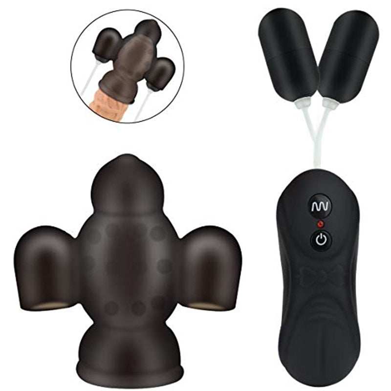Silicone Penis Tip stimulator (Various Colors) With Wired or Wireless Remote