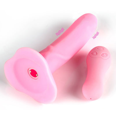 10 Speed Vibrating Sex Belt Penis Strap On Harness Dildo Vibrator Panties for Women - toys-3366