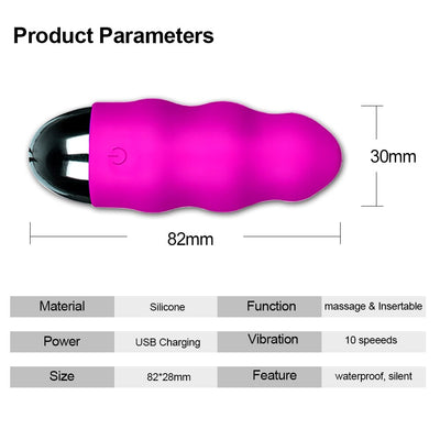 Wearable Silent 10 Frequency Vibration Rechargeable, Wireless Remote Control, Egg Vibrator.  (Various Colors)