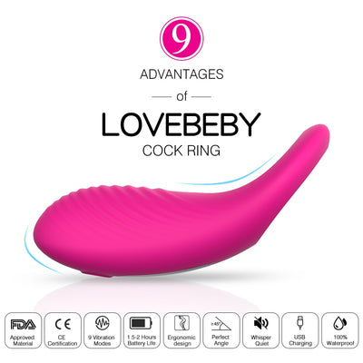 9 Vibration Modes. USB Rechargeable Penis and G-Spot Stimulator Sleeve for Penis.  (2 Colors.)