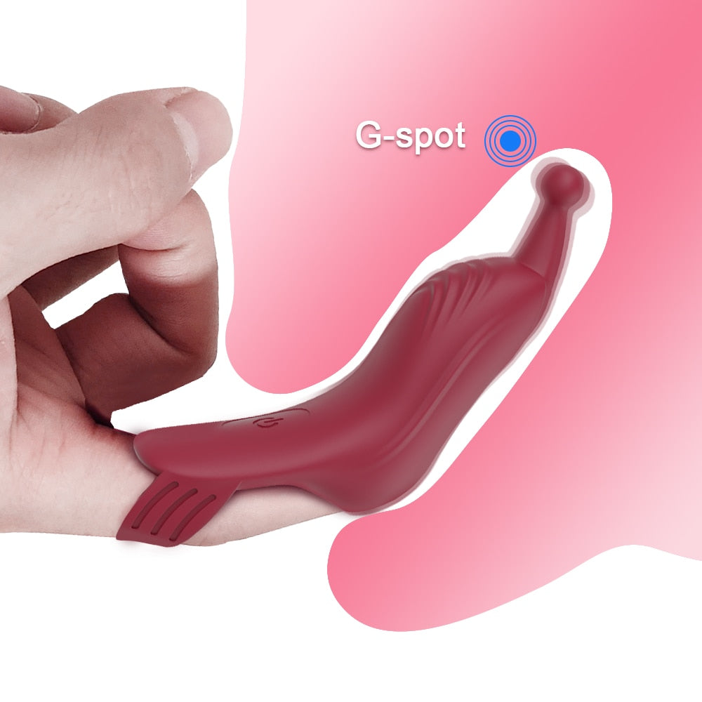10 Vibrating Modes USB Rechargeable Silicone Finger Sleeve G-Spot/Clitoris Stimulator.