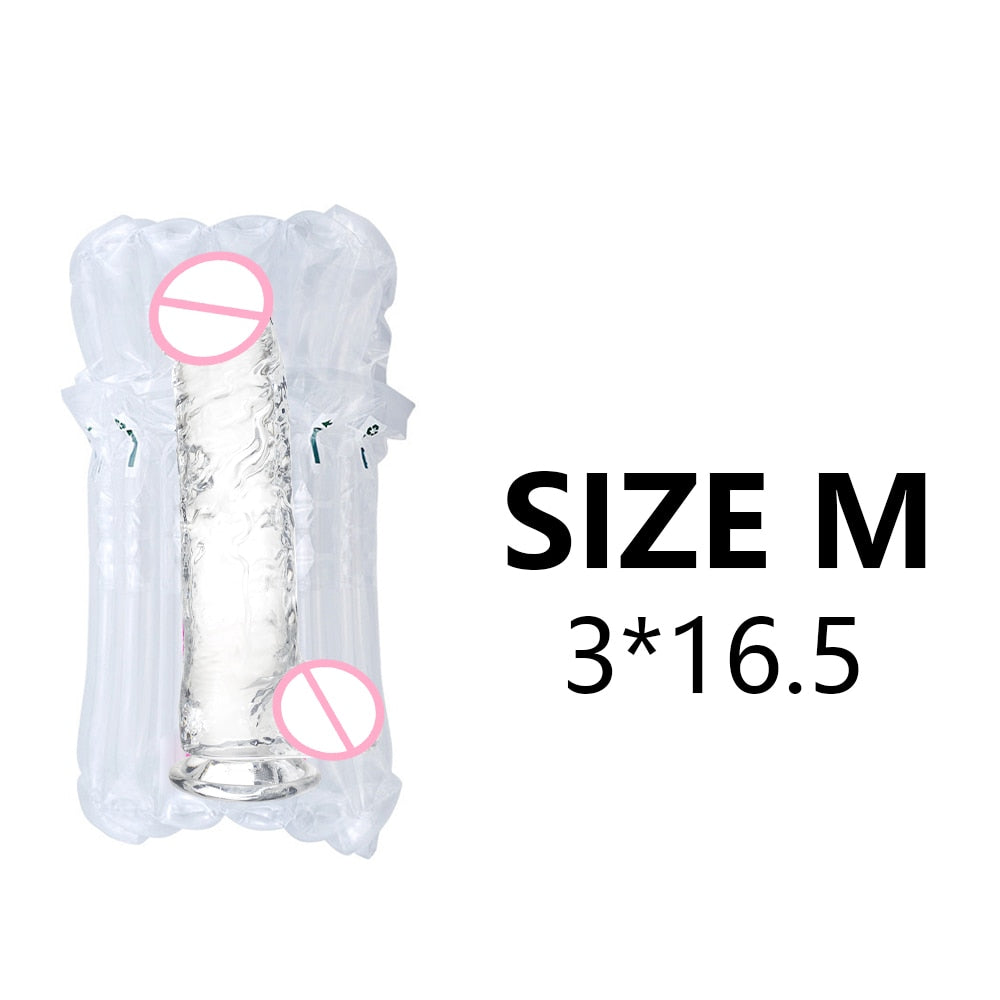 Realistic Soft Dildo with Suction Cup.  (Various Sizes and Colors)