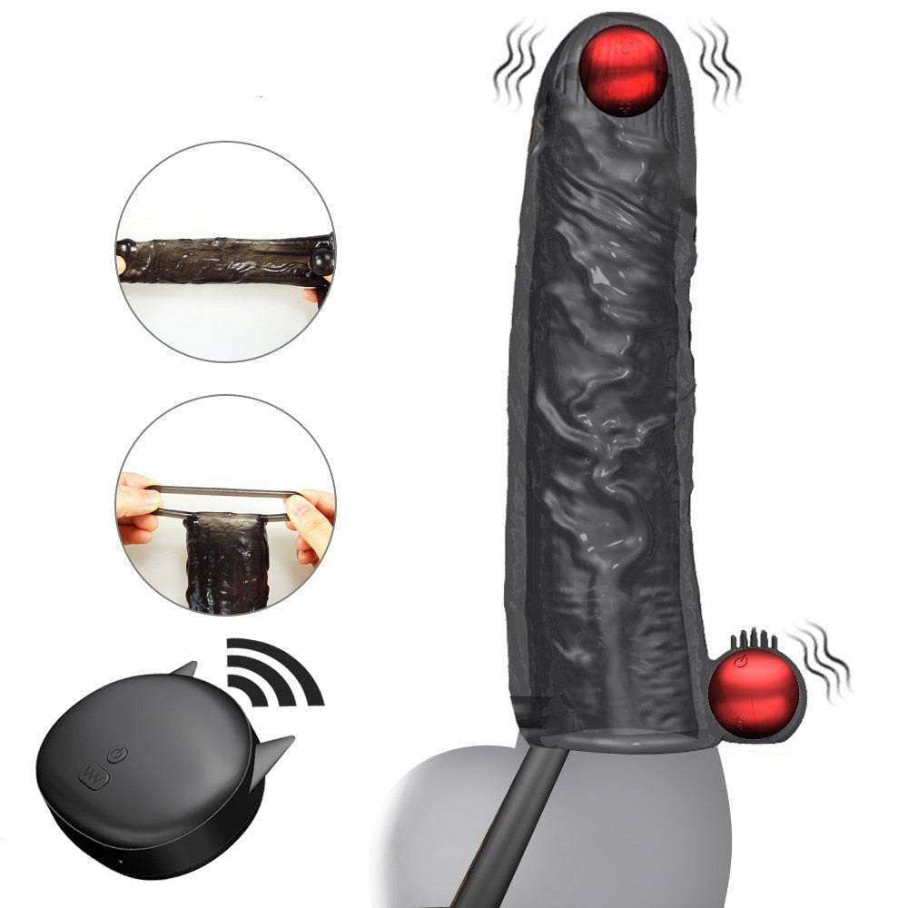 10 Frequency Wireless Slip on Reusable Vibrating Condom