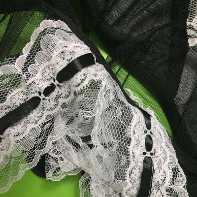 Hot Sexy Erotic Black/White French Maid  Lingerie