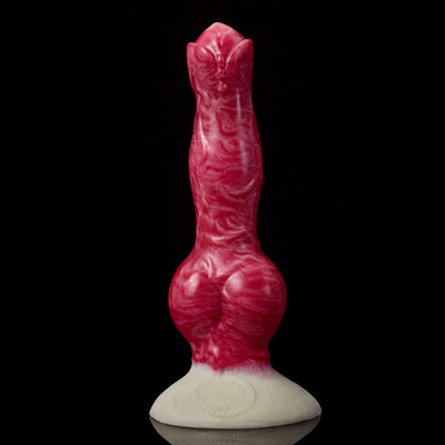 Large Dog Knot Ejacultion Dildo With Sucker Spray Liquid Function Red Silicone Squirting Penis Sex Toys - toys-3366