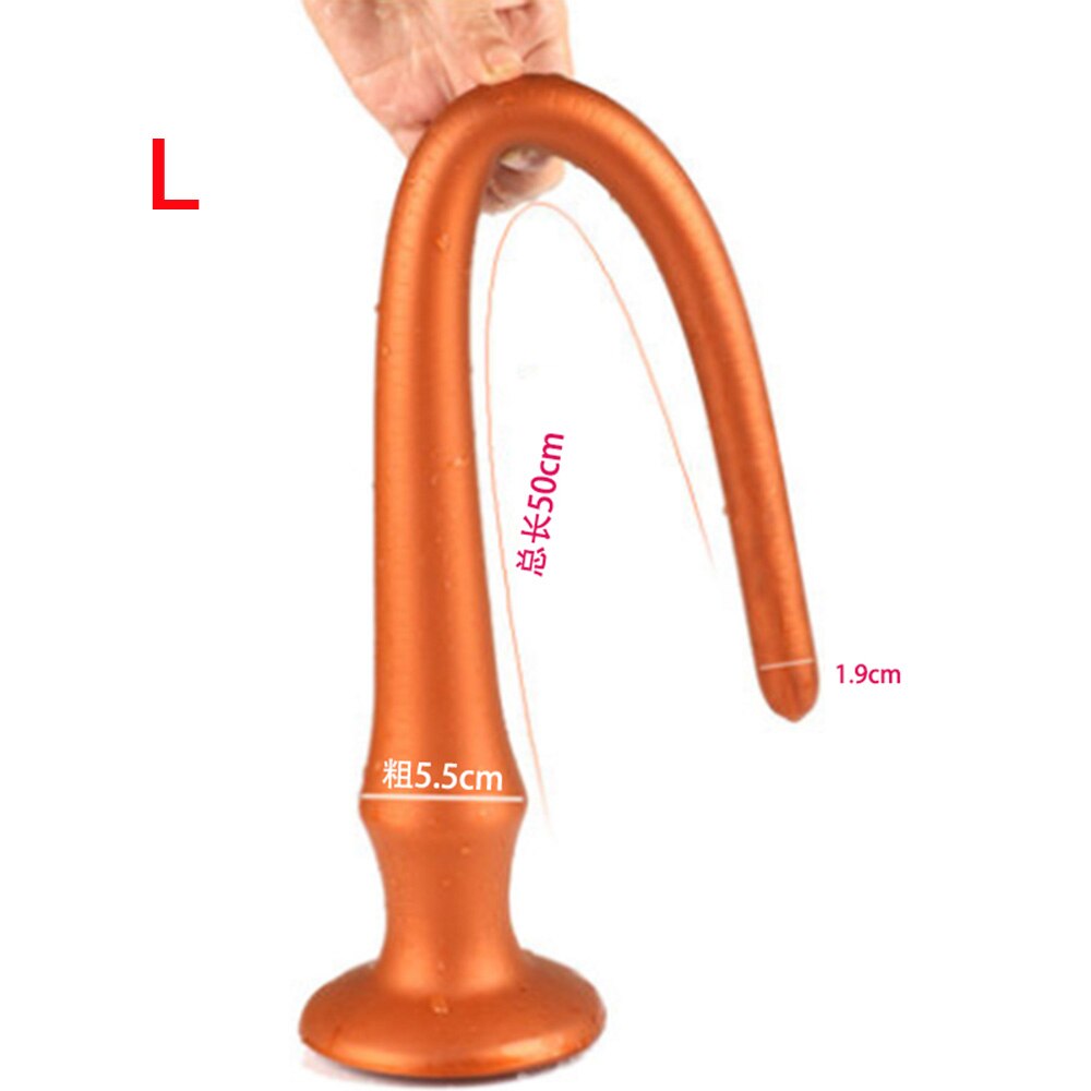 Plug anal en silicone super long (2 couleurs) différentes longueurs.