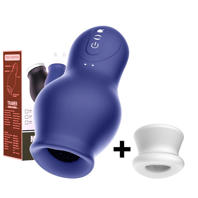 Male Sucking Masturbation Cup Automatic Telescopic Rotation Blowjob Masturbators Sex Machine - toys-3366