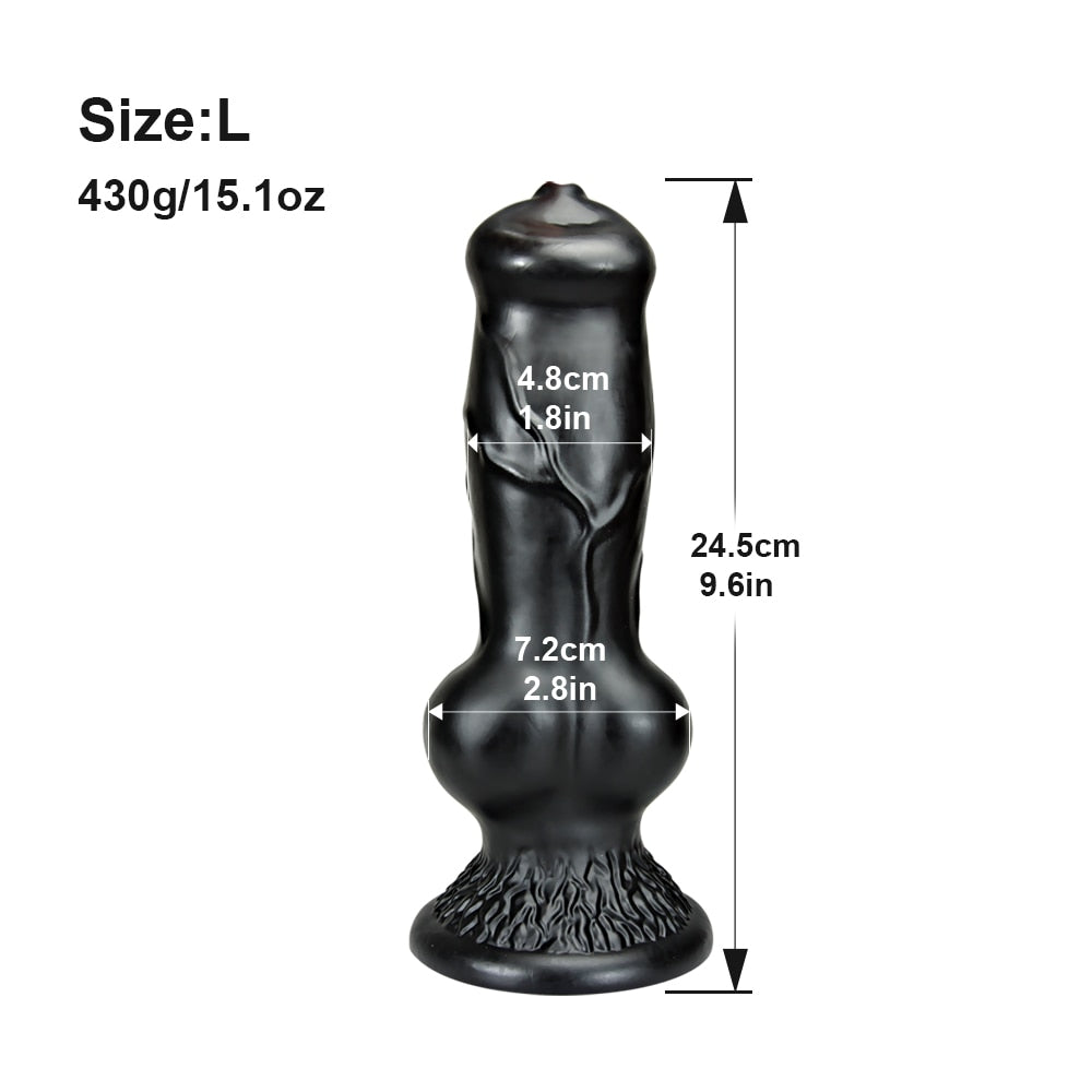 Big Silicone Animal Tip Dildo Various Sizes and Colors.