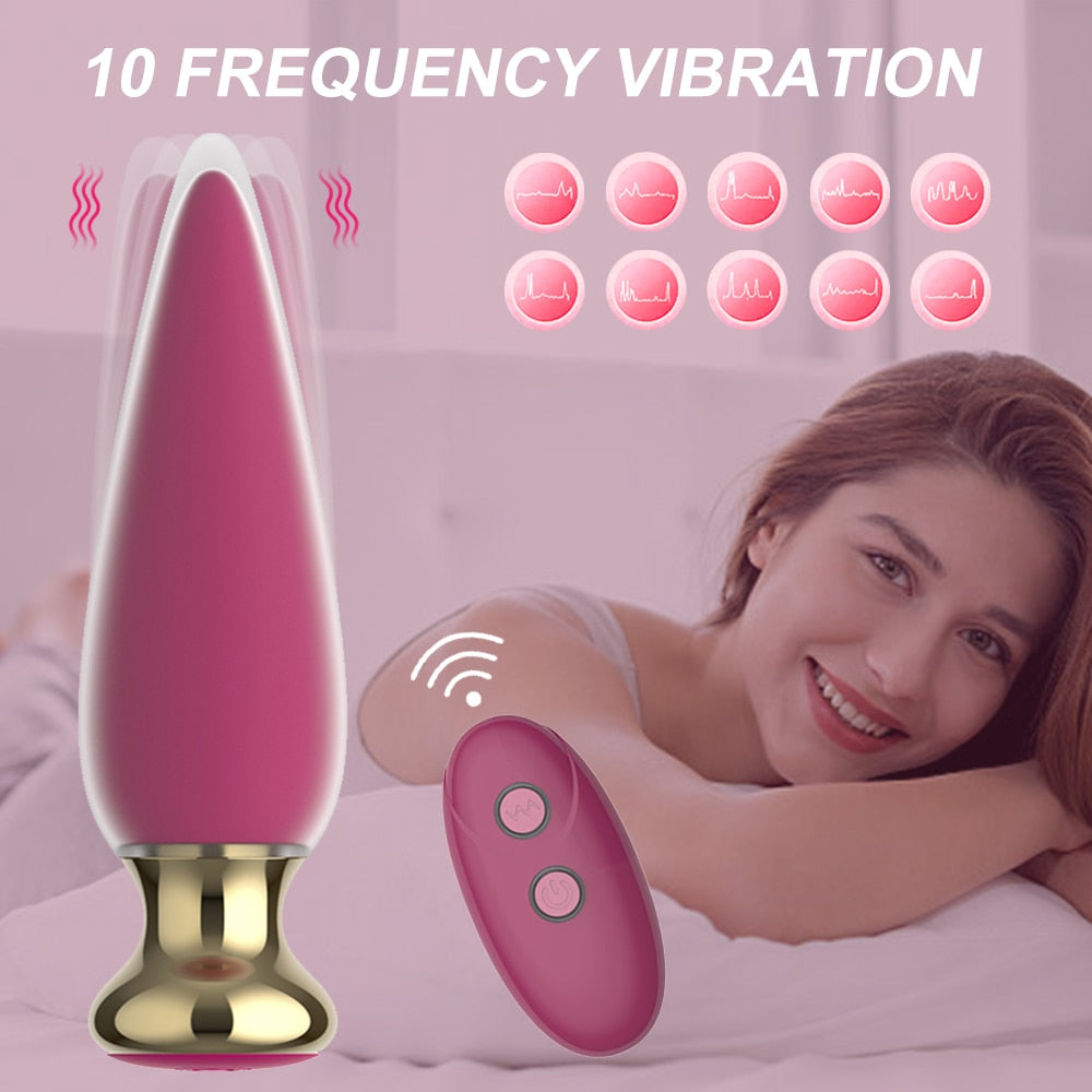 Wireless Remote Anal Vibrator Sex Toy For Men Women Vagina G Spot Dildo Vibrator - toys-3366