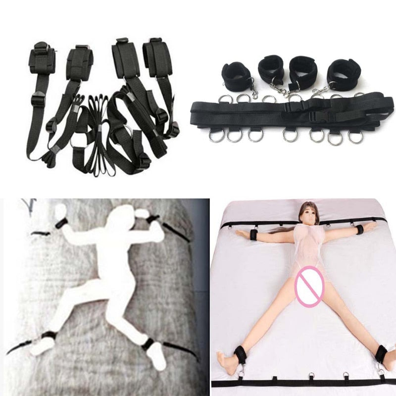 BDSM Adjustable Under Bed Restraints, for ankles, wrists (2 variants)