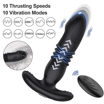 10 Thrusting/Vibrating Modes with USB Rechargeable Port and Wireless Remote Vibrator.