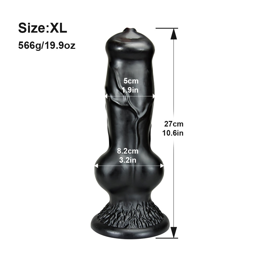 Big Silicone Animal Tip Dildo Various Sizes and Colors.