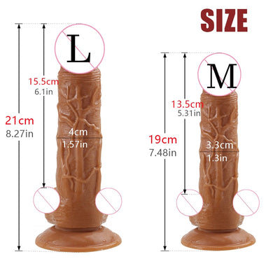 Realistic Skin Feeling Flexible Silicone Dildo with Suction Cup Adjustable Strap Panties.  (2 Sizes)
