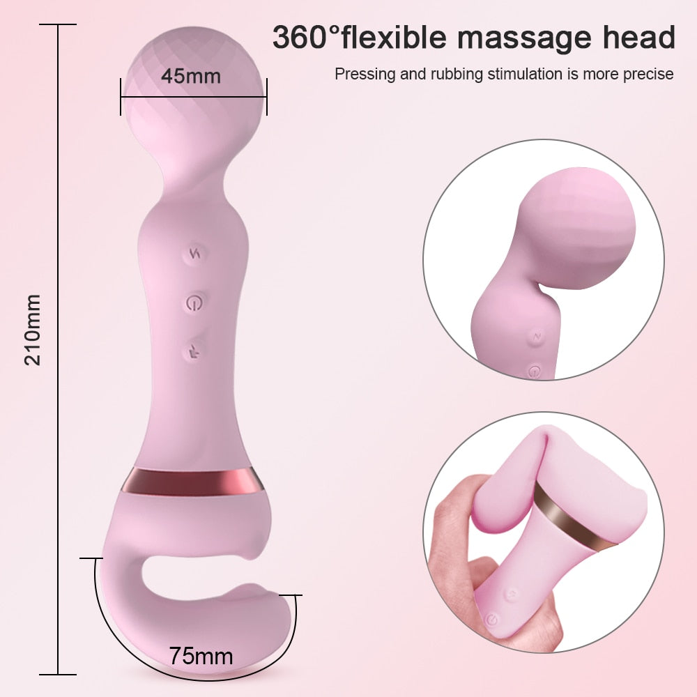 Female Magic Wand Clitoris Stimulator Massager Vibrator  Sex Toys for Women - toys-3366