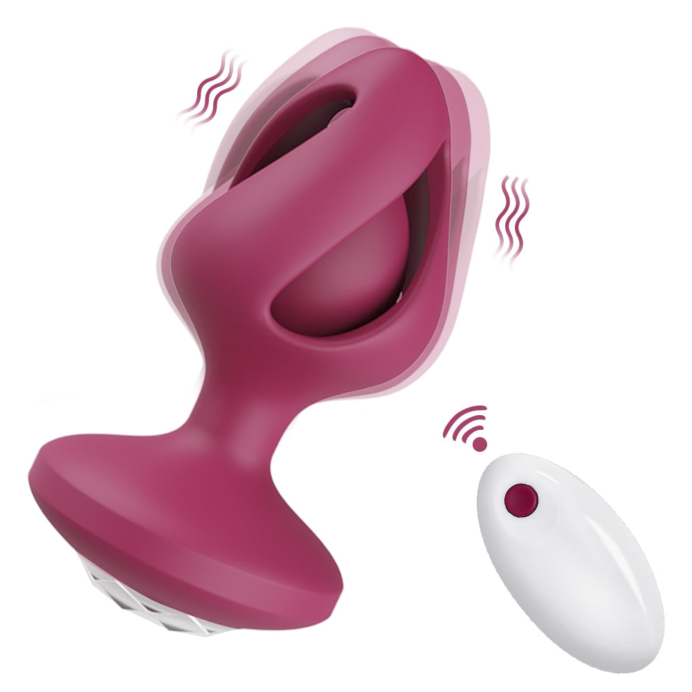 Vibromasseur plug anal télécommandé rechargeable sans fil.