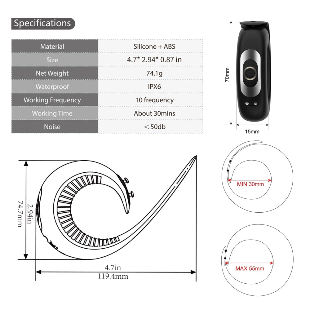 Delay Ejaculation Cockring Masturbators Penis Ring Sex Toys for men - toys-3366