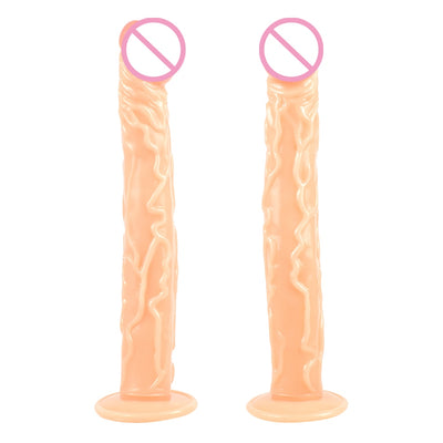 Realistic Flexible Approximately 13.38 inch Long Dildo with Suction Cup Waterproof Reusable Various Colors.