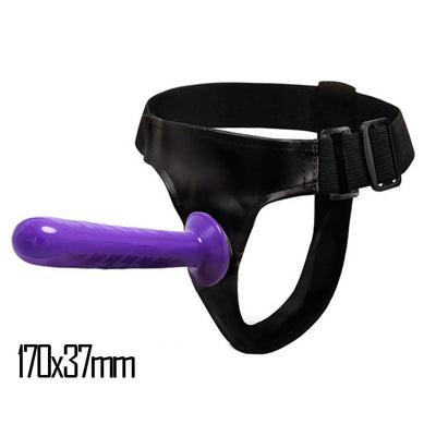 Double Ended Strap-On Dildo with Elastic Harness Belt Various Colors