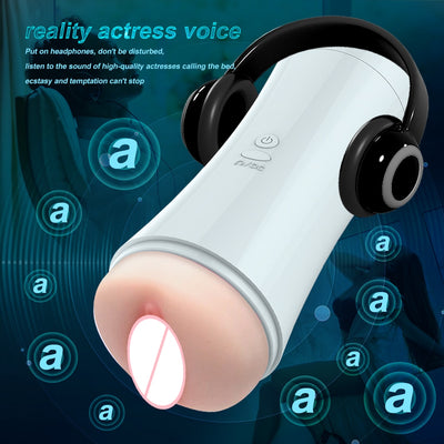Tasse vibrante rechargeable USB à 2 côtés pour la bouche et la masturbation vaginale avec prise audio pour casque pour plus d'intimité (2 variantes) Facile à nettoyer-réutilisable Livré avec ou sans base à ventouse.