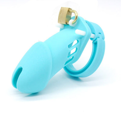 Adjustable Silicone Male Chastity Penis Tip Cage Device Small/Large Lockable Ring Sleeve.  (Various Colors)