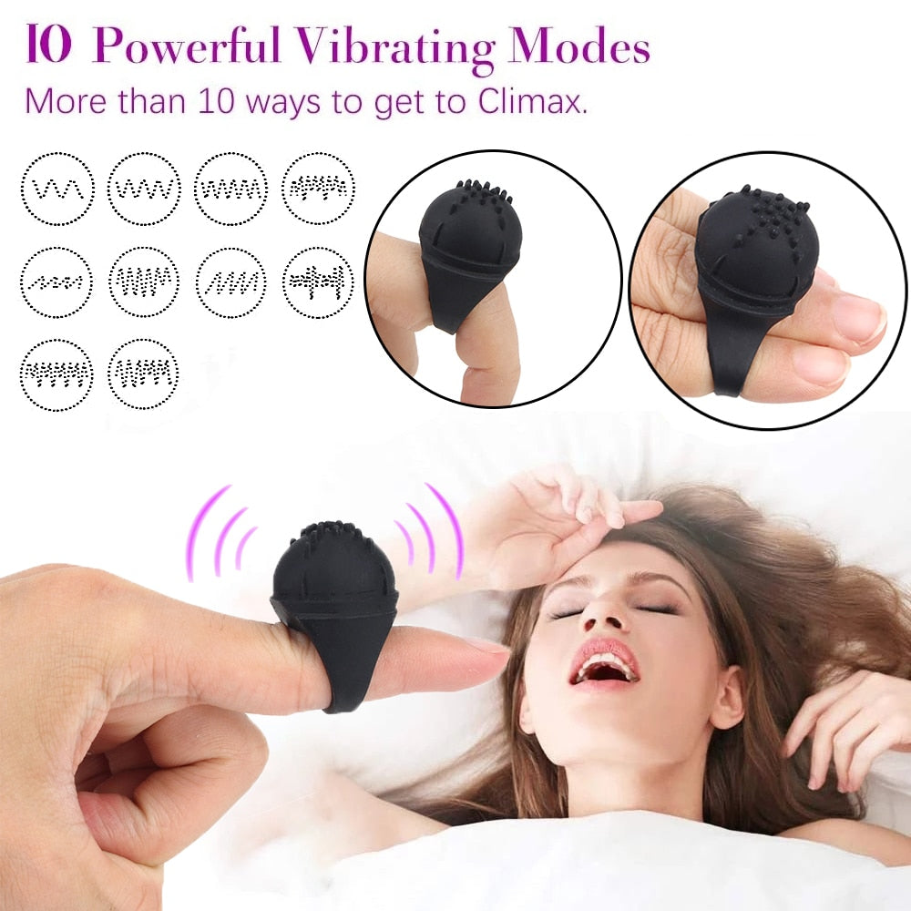 10 Vibrating Modes Rechargeable Ring Vibrator. (2 Ring Variants)