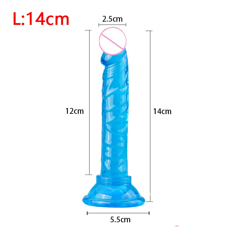 Realistic Waterproof Silicone Dildo with Suction Cup Various Colors.