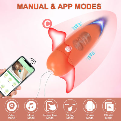 Wearable 10 mode, USB Rechargeable Mini Bullet Type Remote App Control Vibrator.