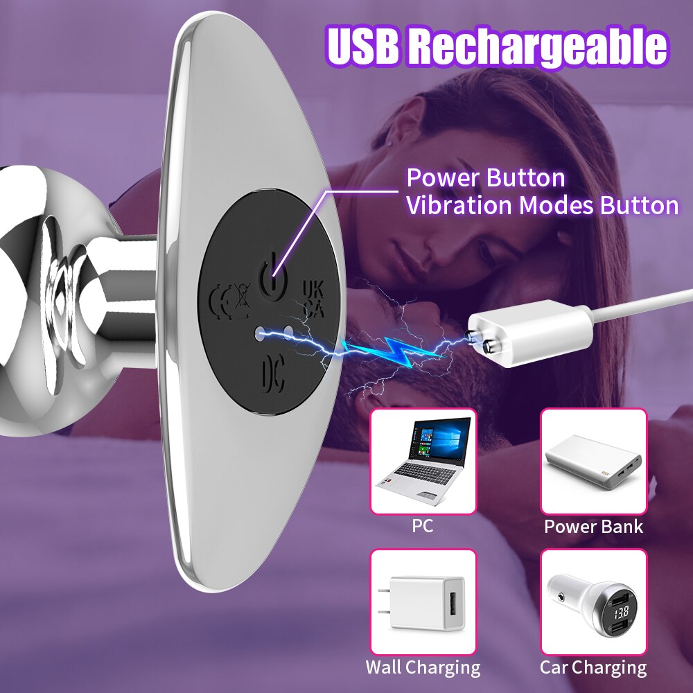 9 Paramètres de vibration Phone APP Vibromasseur anal rechargeable.
