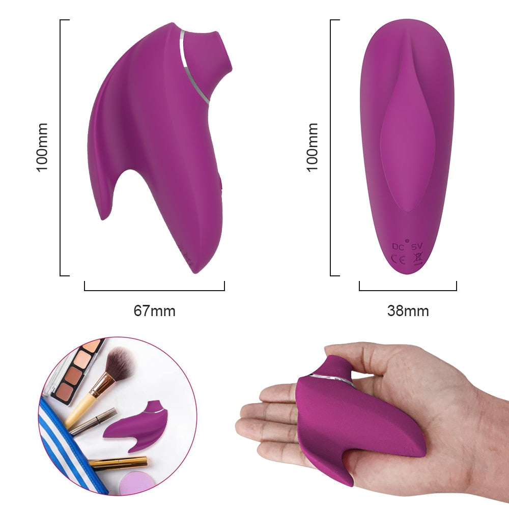 Sucking Vibrator Sex Toy For Women Vibrating Sucker Oral Clitoris Stimulator Sex Suction Vibrator - toys-3366