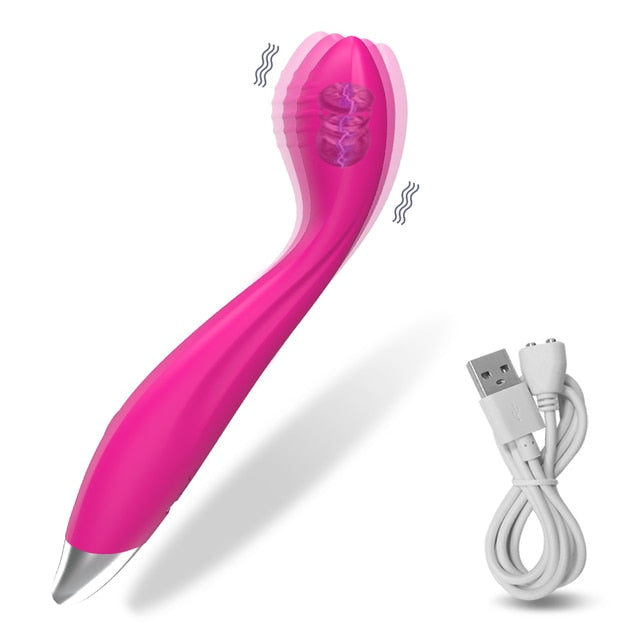 Vibromasseur/stimulateur point G/clitoris en forme de doigt (différentes couleurs)